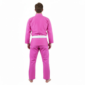 Pink Brazilian Jiu Jitsu BJJ Gi Kimono Uniform Heavy Cotton Training Suit Custom Branding OEM Factory - Product Image 4