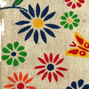 Tapis d'entrée en caoutchouc de fibre de coco de haute qualité Non brosse Durable antidérapant piégeage de la saleté facile à nettoyer Design moderne élégant - Product Image 2