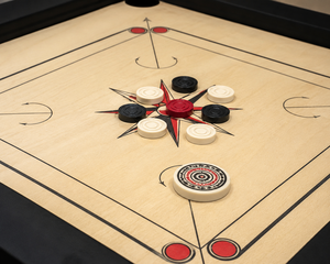 Mai Tai Argmac Eco-Friendly Durable Wooden Square Corners 4 Player Carrom <b>Table</b> Pedestal Base Customizable Packaging Gift Box - Product Image 6