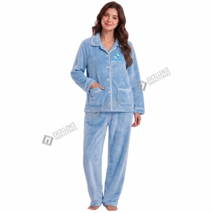 Conjunto de Pijama de Forro Polar para Mujer, Invierno 2026, Suave, Cálido, de Manga Larga, Dos Piezas, Ropa de Dormir para el Hogar - Product Image 2