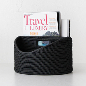 Accessories for office decor rattan magazine paper file rack highest quality brochure book holder - Product Image 6