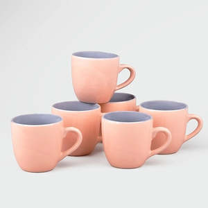 Classic Double Toned Ceramic Tea <b>Cup</b> <b>Set</b> of 6 - Product Image 3
