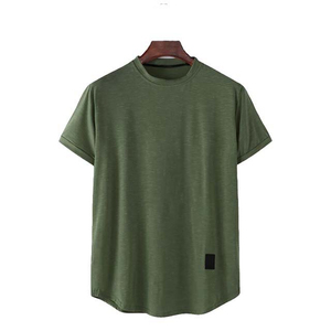 Camiseta de punto informal para hombre, color gris, manga corta, cuello redondo, corte regular, diseño transpirable, camiseta gris de manga corta para hombre. - Product Image 5