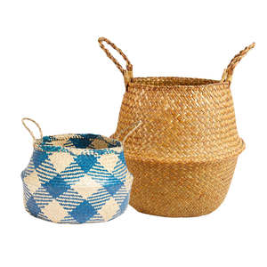 Decorative Handmade Straw Belly <b>Baskets</b> Rustic Woven Planter and Storage <b>Basket</b> PHU HAO Brand Home Decoration - Product Image 1