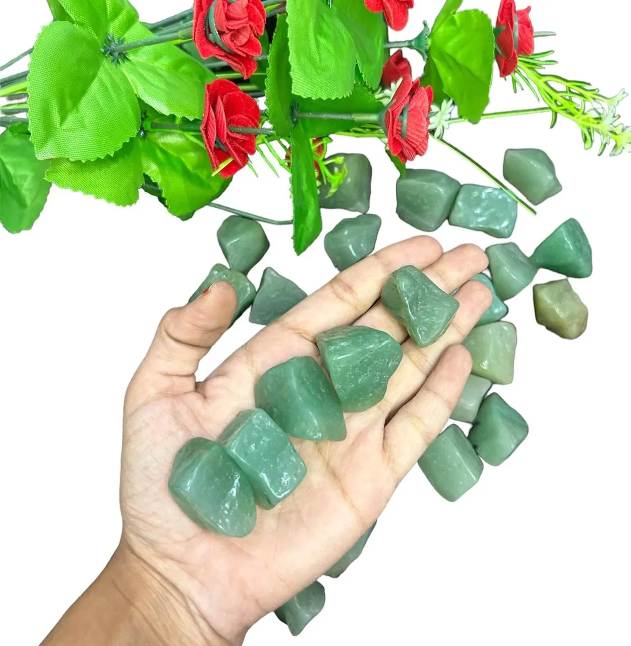 Aventurina verde natural de alta qualidade polida para cura, pedra preciosa reiki, cristal de cura natural, aventurina verde