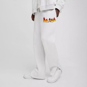 OEM/ODM Customised <b>Men's</b> Winter/Autumn Casual <b>Baggy</b> <b>Trousers</b> Side Pockets Embroidery Decoration Boxy Fit Washed Style Canvas - Product Image 1