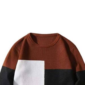 Mens Ribbed Sweater Long Sleeve Crew Neck Winter Knit Sweater Warm Stretch Breathable Anti Pilling Casual Sweater Custom Logo - Product Image 4