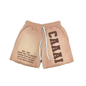 Pantalones Cortos de Felpa de Algodón Vintage Estilo Streetwear Personalizados con Lavado Ácido y Efecto Desgastado por el Sol, Estampados, para Niños Pequeños, Niños, Hombres y Mujeres - Product Image 5