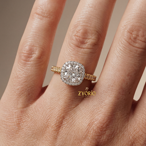 1.78ct <b>Cushion</b> Cut Lab Grown Diamond Halo Engagement Wedding Ring 925 Silver with <b>Round</b> Side Stones Party Bridal Ring Luxury - Product Image 4