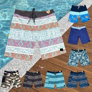 กางเกงขาสั้นชายแบบแห้งเร็ว กันน้ำ พร้อมเชือกผูกเอว สำหรับว่ายน้ำและเล่นเซิร์ฟ - Product Image 6