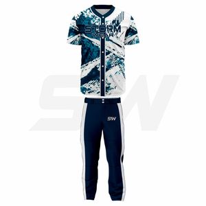 Uniforme de Béisbol Personalizado, Transpirable, Corto, de Poliéster, Cómodo, Sublimado, OEM ODM, para Equipos - Product Image 4