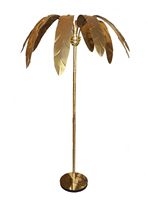 Lampe de table en forme de palmier doré, métal laiton, lumière décorative, ampoule E14, design contemporain pour salon