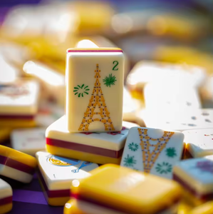 Amerikaanse luxe MahJongg-set compleet met 166 tegels, jokers, rekken, bloemen, draken, winden, NMJL standaard, acryl, draagbaar Mahjong-spel - Product Image 3