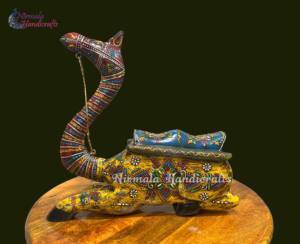 Artisanat Nirmala, figurine de chameau peinte à la main, style Art déco, motif animal, bois personnalisable, respectueux de l'environnement, décoratif - Product Image 1