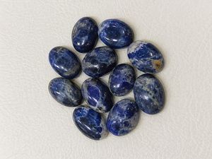 Cabujones de Sodalita Natural de Bajo MOQ, Forma Ovalada, Calibrados, de Alto Brillo, Piedras Sueltas a Granel para Proveedores de Joyería - Product Image 2