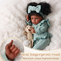 Poupées Reborn Babeside Daisy de 20 pouces, Fille Afro-Américaine, Bébé Réaliste, Cheveux Courts Bouclés Noirs, Corps en Vinyle et Tissu, Vente en Gros
