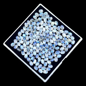 Lot de cabochons ovales en pierre de lune arc-en-ciel naturelle 7x5mm, cabochons ovales polis en pierre de lune arc-en-ciel véritable, vente en gros - Product Image 4