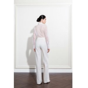 กางเกงแฟชั่นผู้หญิงทรงตรง NOIR RELAXED TROUSERS ผ้าเรยอน 61% ผ้าฝ้าย 39% ลายทราย แจ็คการ์ด เสื้อผ้าใหม่ กางเกงขายาวผู้หญิงสีพื้น - Product Image 2