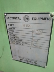 Máquina de Corte de Engranajes de Alta Precisión Sykes Gear Hobber H-150 para Talleres y Unidades de Producción - Product Image 2