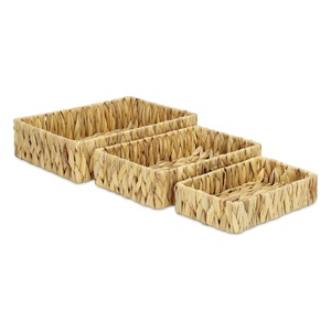 Joli panier de rangement miniature en jacinthe d'eau pour chambre d'enfant, organiseur de jouets pour enfants - Product Image 3