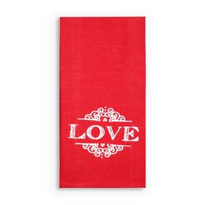 Magnifiques serviettes de cuisine en coton 100% de couleur rouge avec un design brodé, pour le nettoyage, à prix abordable - Product Image 2