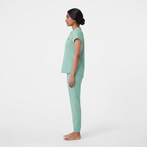 Wholesale Women Medical <b>Scrub</b> Set Custom Logo V Neck Top Jogger Pants Hospital Nurse Uniform <b>Surgical</b> Workwear - Product Image 3