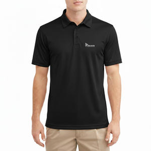 Chemise de golf pour homme en jersey uni 100% coton à manches courtes, coupe ajustée, séchage rapide, respirante - Product Image 4