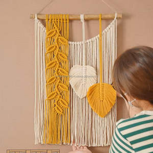 Tapices Decorativos de Macramé Hechos a Mano, Tapiz de Macramé Natural para Sala de Estar, Pedidos al por Mayor, Estilo Ecológico Personalizable - Product Image 6