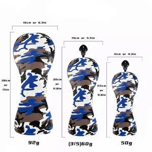 Fundas Elásticas para Palos de Golf de Primera Calidad, Más Vendidas, con Diseño de Camuflaje Azul, para Driver, Fairway, Híbrido, Bordadas - Product Image 6