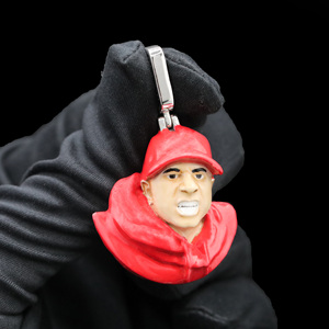 Colgante de Pato de Dibujos Animados con Diamantes, Chapado en Oro, Aleación de Zinc, Joyería de Regalo para Hombre, Estilo Hip Hop - Product Image 3
