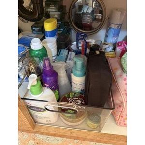 Contenitore di Stoccaggio Grande e Trasparente Multiuso con Divisorio Regolabile per Organizzazione Scaffali - Product Image 5