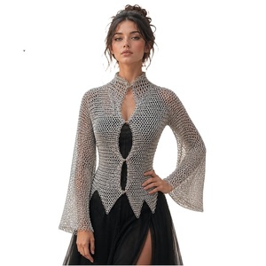 Camisa de malla de aluminio con abertura frontal |   Armadura Medieval para Renfaire y Cosplay - Product Image 1