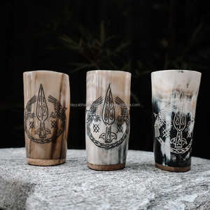 Vaso de cuerno de búfalo 100% natural y ecológico, accesorio coleccionable para líquidos, procedente de la India. - Product Image 5