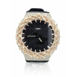 Reloj de Lujo para Hombre con Diamantes Estilo Hip Hop, Esfera Negra de Acero Inoxidable, Moissanita, Personalizado, Regalo - Product Image 5