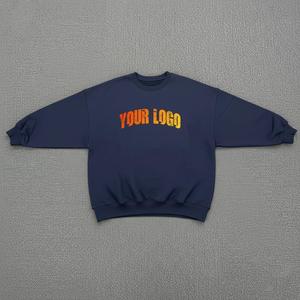 Ensemble de sweat-shirts à capuche unisexe de haute qualité pour hommes, personnalisé, en coton biologique, streetwear, surdimensionné, brodé, imprimé en silicone, décontracté - Product Image 5