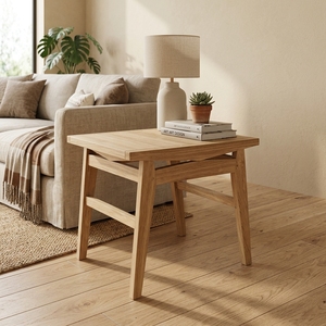 Mesa de Centro Moderna de Madera de Teca, Diseño Minimalista, Hecha a Mano, Muebles para Sala de Estar, Rectangular para Exteriores, con Marco de Madera Sólida - Product Image 6