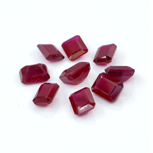 Rubis naturels de Bangkok, octogones calibrés 6x8mm, pierres précieuses de rubis naturelles facettées pour la fabrication de bijoux, prêtes à l'emploi - Product Image 6