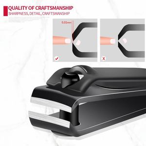 High Quality Black 6pcs Professional Men Pedicure Manicure Set Stainless Steel Luxury 10-in-1 <b>Nail</b> Clipper PU Zipper Case Anaaif - Product Image 6