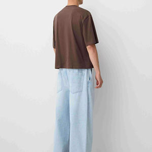 Camisetas de Moda para Hombre, Estilo Urbano, MOQ Bajo, Corte Holgado, Hombros Caídos, Ropa Masculina Moderna - Product Image 4