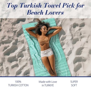 Pure Turkish Custom Beach <b>Towels</b> Sand Free Customizable Logo Designs 100% Cotton Pestemal Luxury <b>Bath</b> <b>Towel</b> <b>Set</b> High Quality - Product Image 2