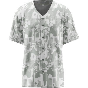 Maillots de baseball professionnels pour équipes, tissu polyester de qualité, construction légère, patte de boutonnage traditionnelle pour un look classique - Product Image 1