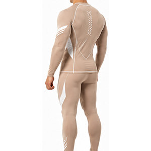 Ensemble de vêtements de sport pour homme personnalisé, respirant, extensible, haut à manches longues et pantalon pour la course à pied, la salle de sport, la remise en forme et l'entraînement - Product Image 2