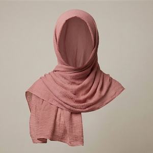 Hijab carré de luxe 90x90cm avec nœud perlé et pompon, dernier design unique, foulard en mousseline, cristal, doux, premium, élégant, châle stylé - Product Image 1