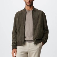 Vestes Bomber Homme en Daim Style Urbain Grande Taille Respirantes à Fermeture Éclair Col Montant Manches Classiques – Prix de Gros Hiver – Nouvelle Collection Promotionnelle