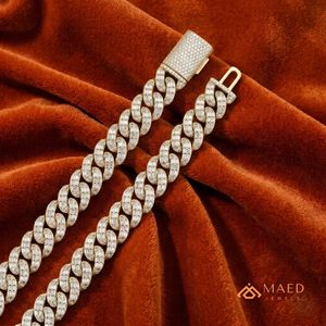สร้อยคอโมอิสซาไนต์ชุบทอง 18K แบบ Cuban Link สไตล์ฮิปฮอป สำหรับผู้หญิงและผู้ชาย เหมาะสำหรับงานปาร์ตี้ ของขวัญสุดหรู เครื่องประดับชั้นดีจากนิวยอร์กซิตี้ - Product Image 5