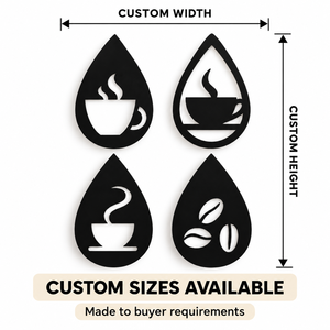 Handcrafted Coffee <b>Wall</b> <b>Art</b> Set of 4 Kitchen Decor Panels Coffee Cup Bean <b>Wall</b> Hanging Wholesale OEM ODM - Product Image 5