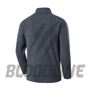 Pull en molleton noir pour homme à manches longues avec poche zippée coupe-vent pour l'hiver - Product Image 4