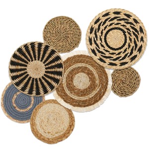 Ensemble de tentures murales rondes en cuir tressé faites à la main - Décoration bohème pour la maison en gros par Aqudus Saleem AS-2417 - Product Image 2