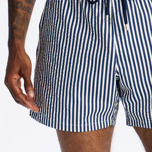 <b>Men</b> Stripped <b>Shorts</b> <b>With</b> <b>Elastic</b> <b>Waist</b> For Bulk Buyer <b>With</b> Side Pockets For Comfort High Quality Material <b>With</b> Drawstring & Logo - Product Image 3