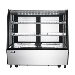Vetrina Refrigerata Commerciale a 2 Ripiani da 4,2 Cu.Ft./115L per Pasticceria con Illuminazione LED - Product Image 1